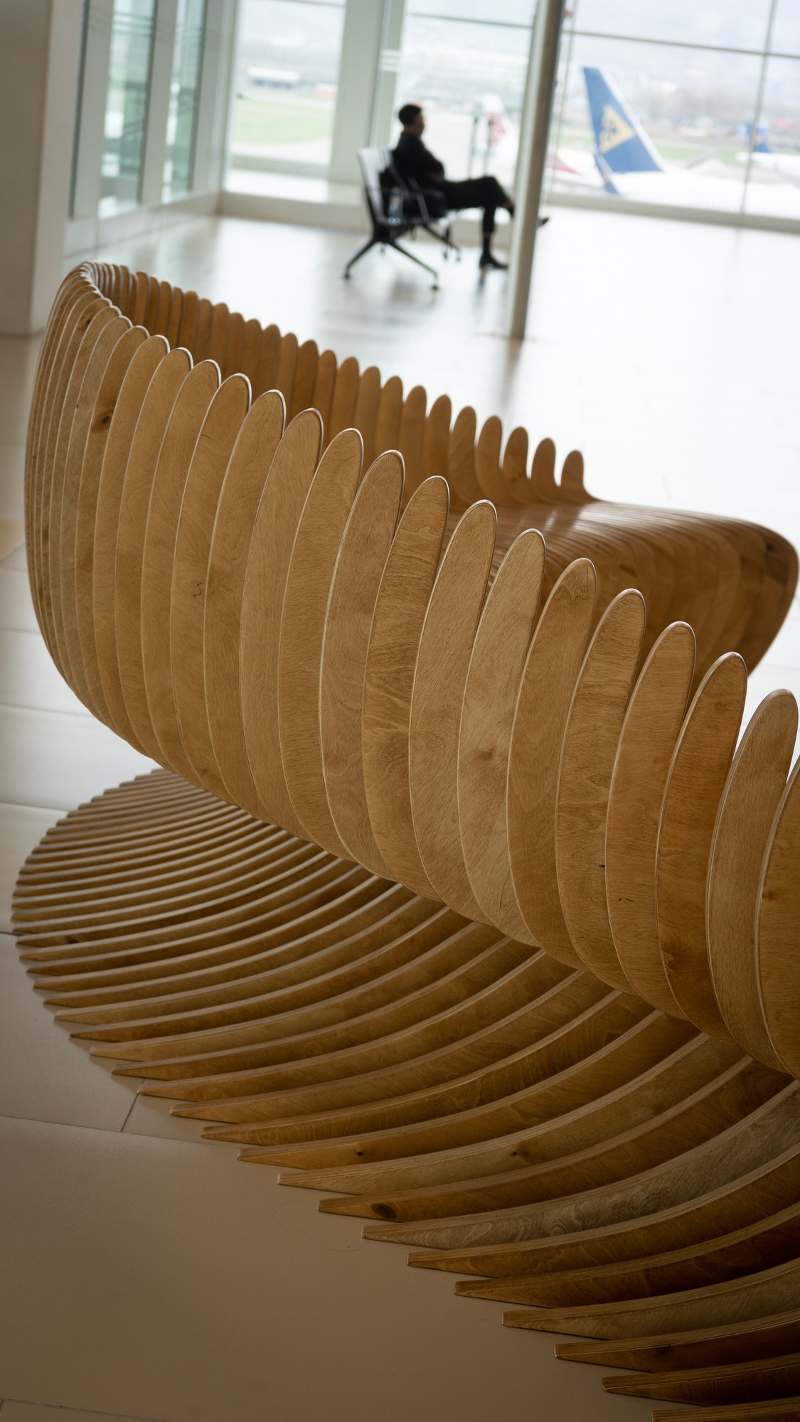 Parametric bench S4.124 at Almaty International Airport · photo 6 of 6