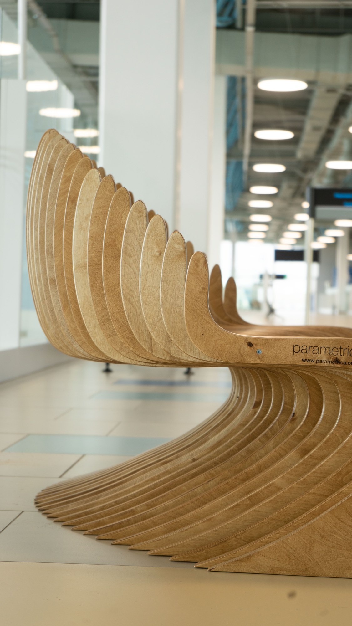 Parametric bench S4.18 at Almaty International Airport · photo 5 of 8