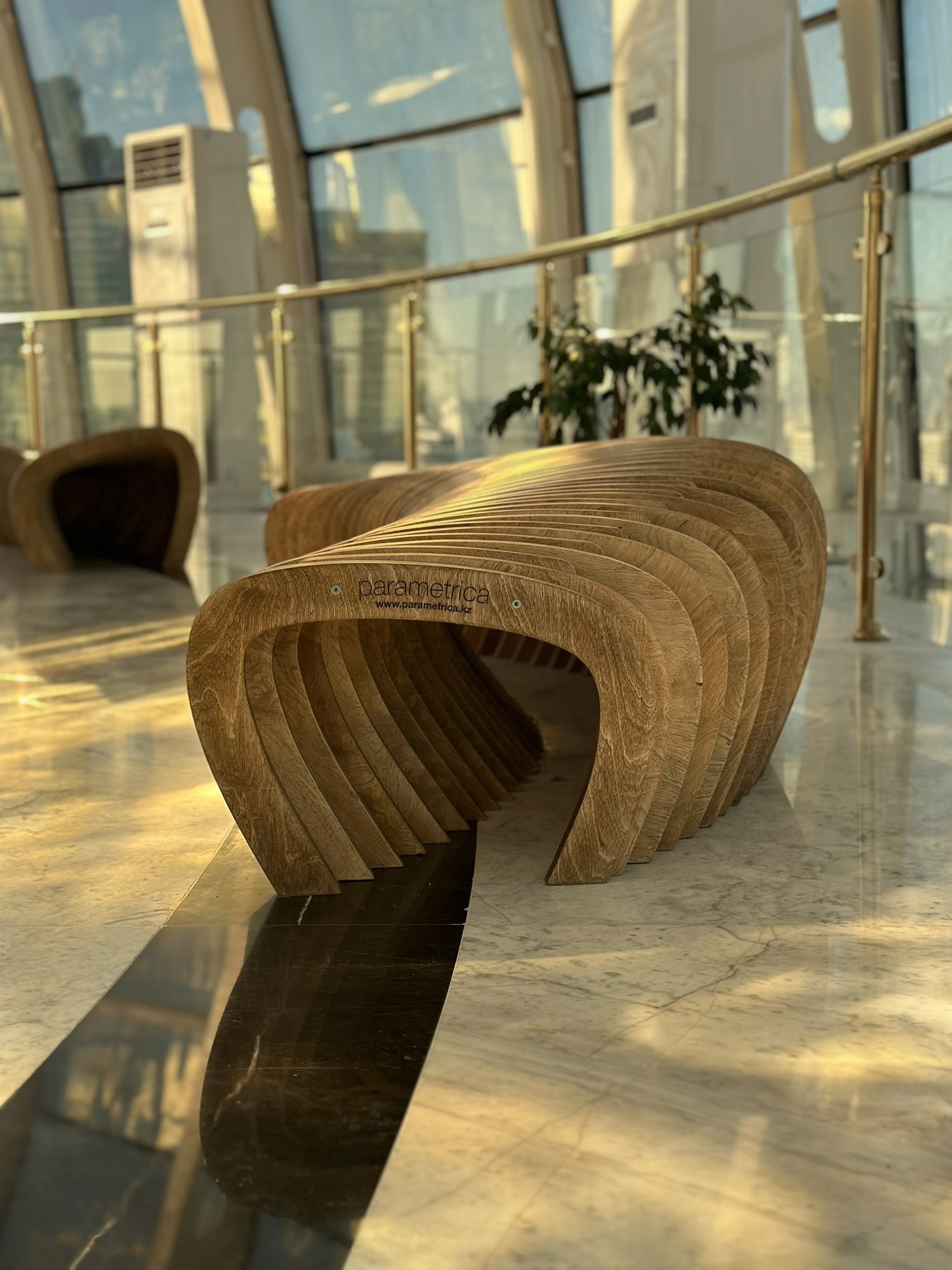 Parametric bench L1.8 at BAITEREK Astana