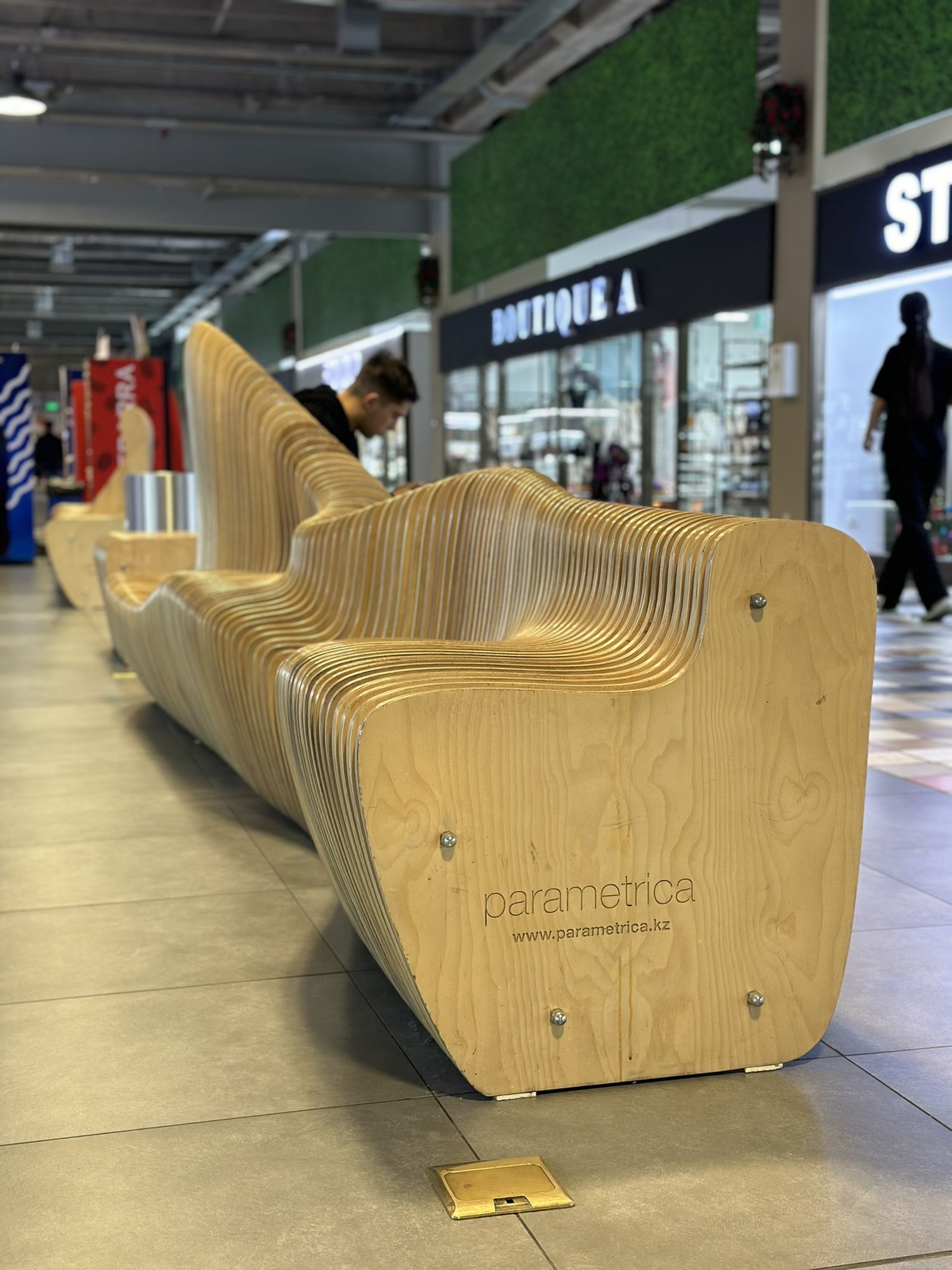 GRAND PARK mall, Almaty — parametric benches by Parametrica · photo 1 of 8