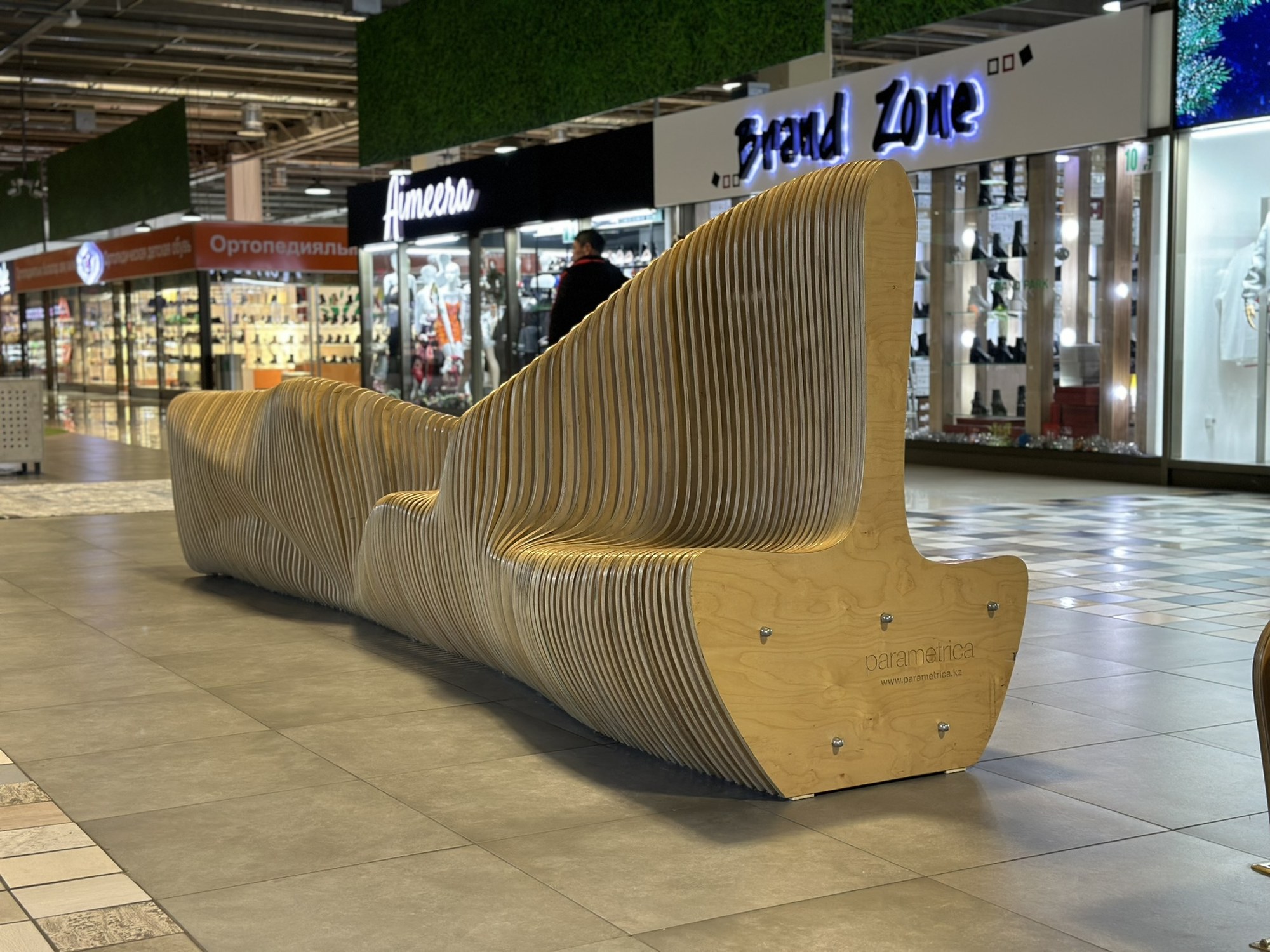 GRAND PARK mall, Almaty — parametric benches by Parametrica · photo 5 of 8