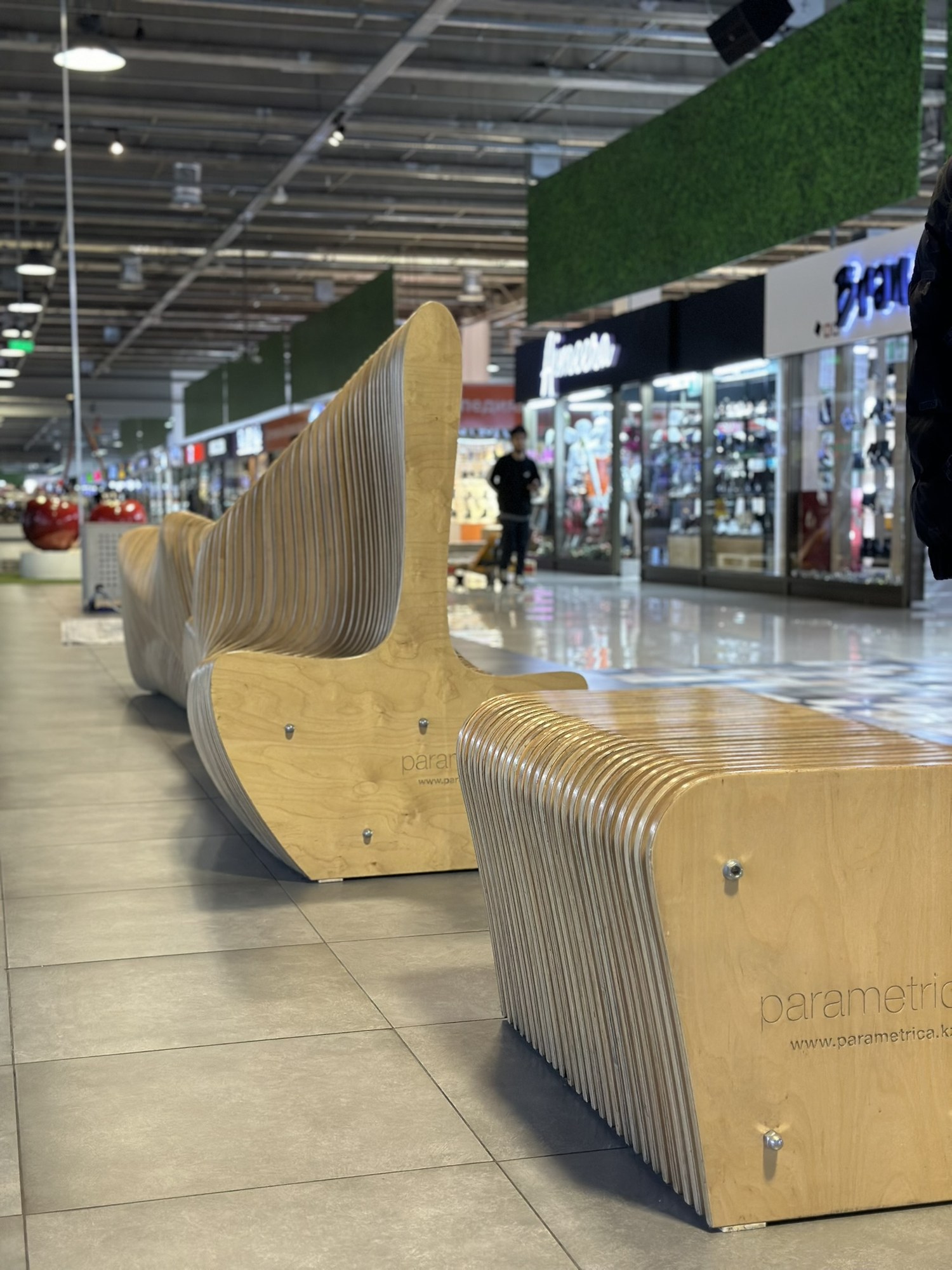 GRAND PARK mall, Almaty — parametric benches by Parametrica · photo 6 of 8