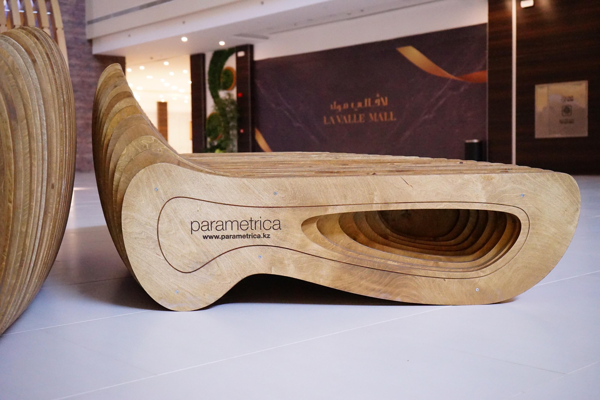 MOTIARA Hotel & LA VALLE Mall, Riyadh — parametric benches