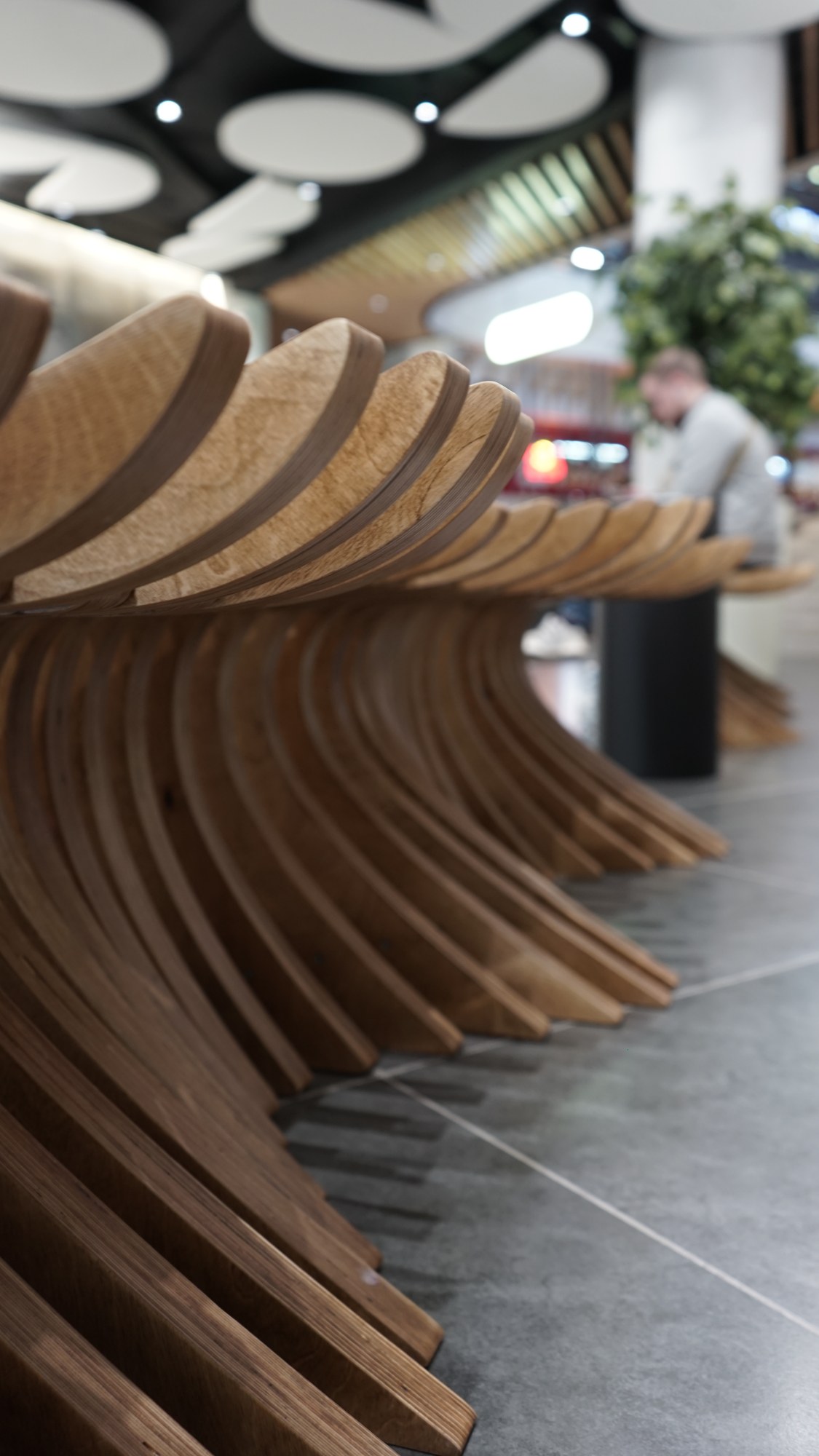PLATFORMA Foodmarket, Almaty — parametric bench T2.31 · photo 6 of 9
