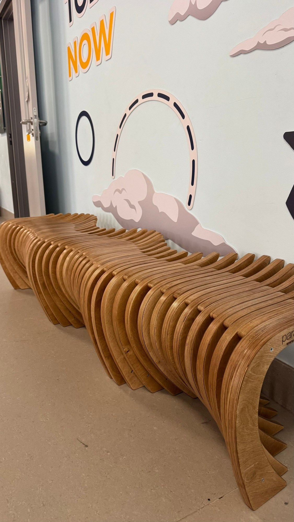 Alpamys School, Astana — parametric benches