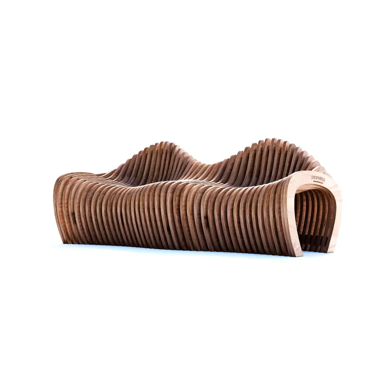 Parametric bench S3.32 used in benches for hotels and spas