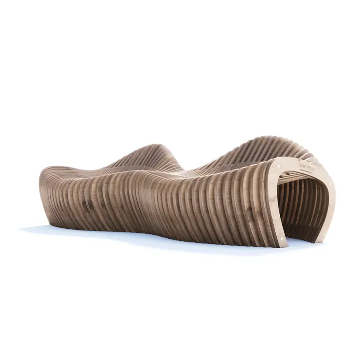 Parametric bench S3.431 used in benches for entrance lobbies