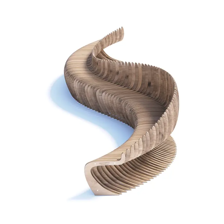 Parametric bench S4.124 used in benches for schools and universities