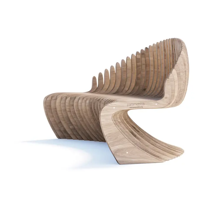 Parametric bench S4.18 used in seating for airports